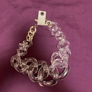 Anthropologie chunk lucite necklace NWT